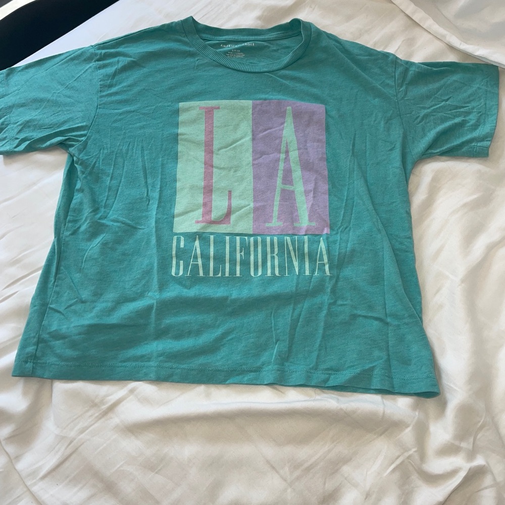 Teal LA California t-shirt